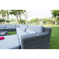 Elegante Design Seccional Pátio Jardim Sofa Set Móveis de vime